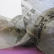 Lampada di giornale. interno paralume. Particolare.